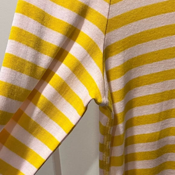 TORY SPORT PRE-LOVED AUTHENTIC YELLOW/WHITE STRIPES LONG SLEEVES COTTON T-SHIRT - Picture 11 of 14
